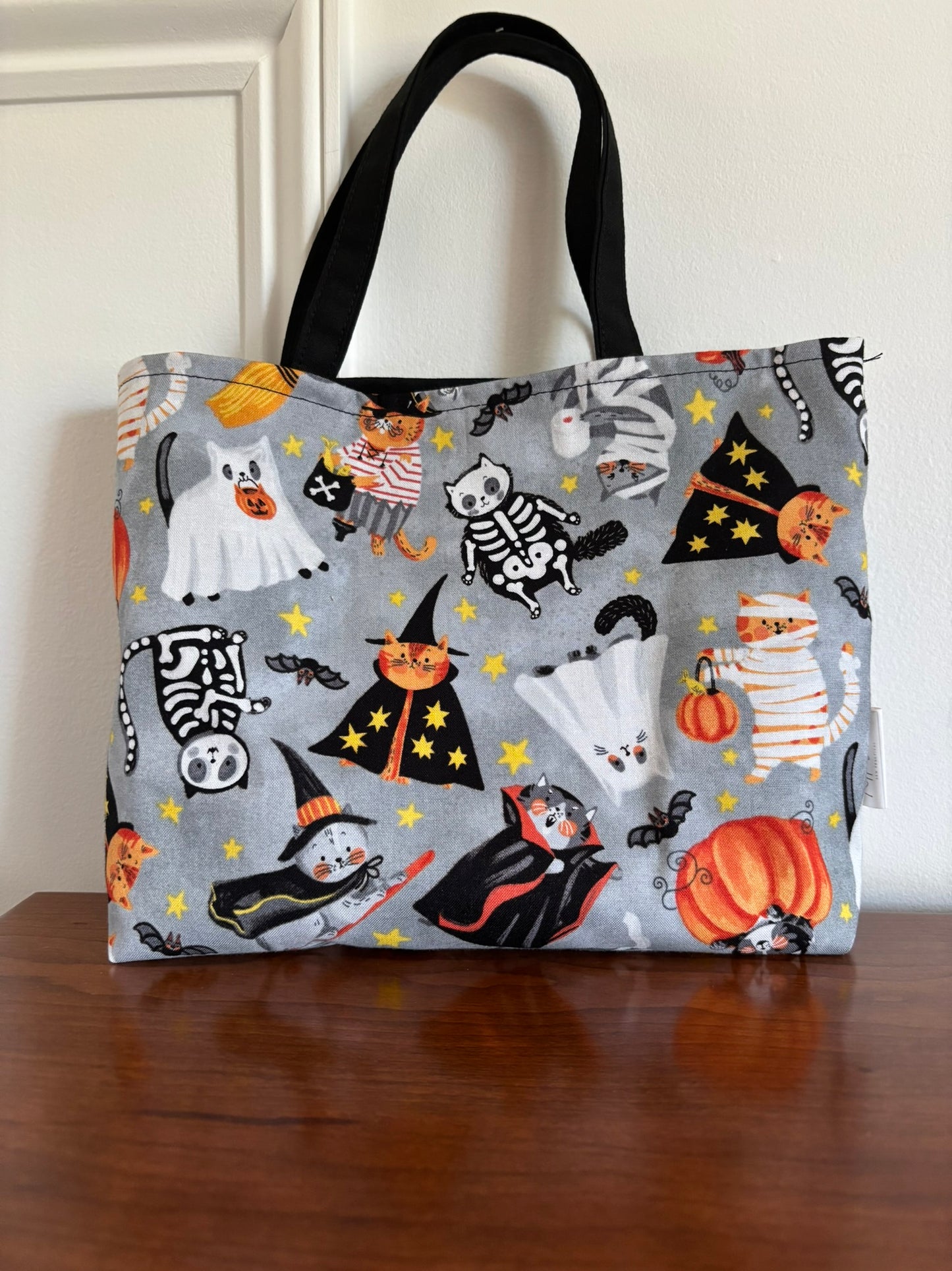 Boo Crew gray trick-or-treat tote