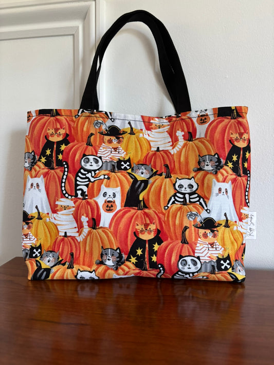 Boo Crew pumpkins trick-or-treat tote