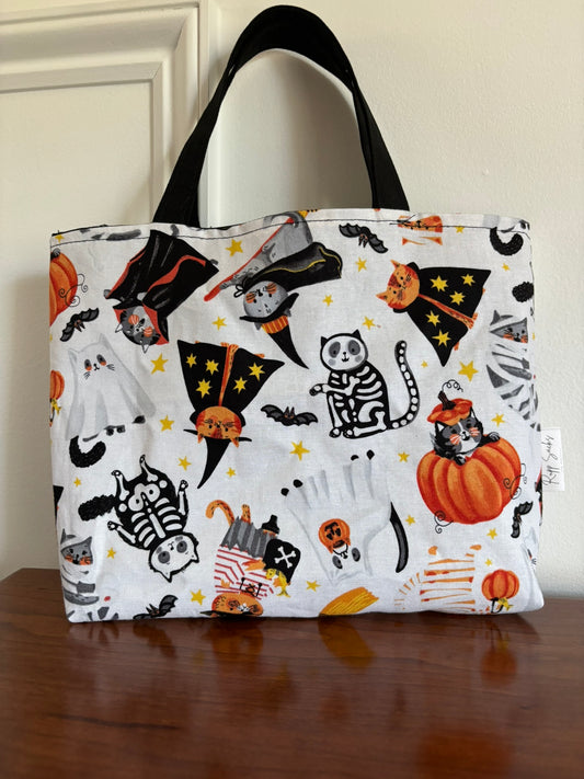 Boo Crew white trick-or-treat tote